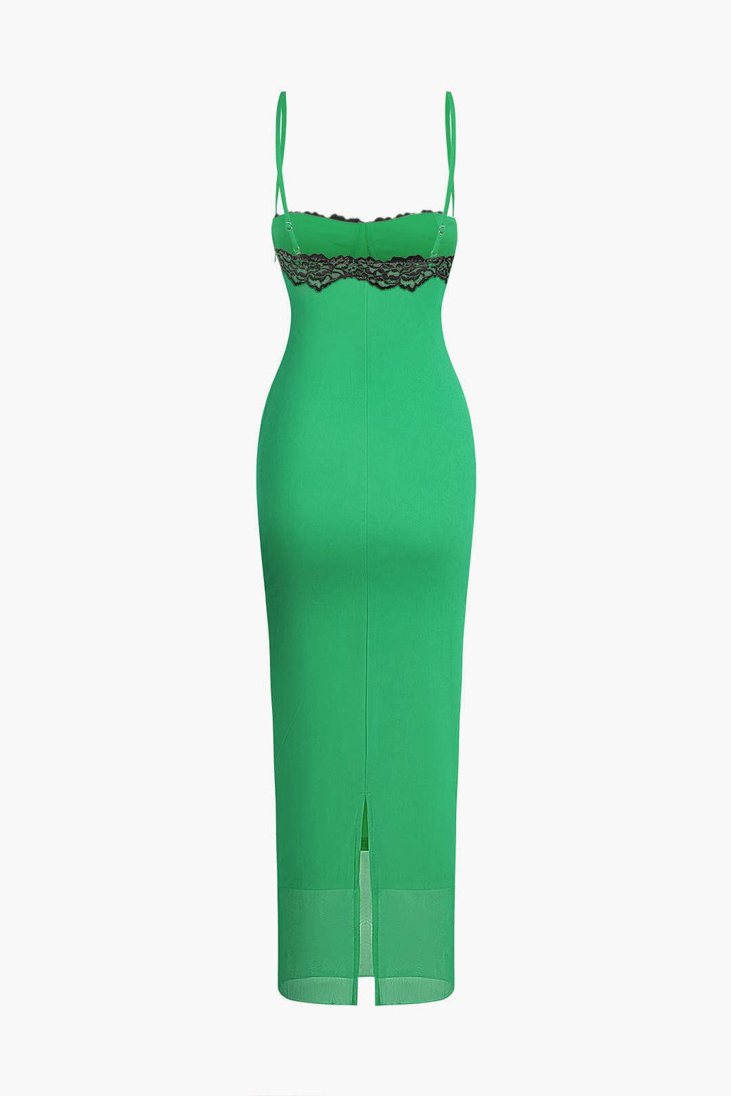 Vestido Midi Con Encaje Detallado Y Silueta Elegante Noche
