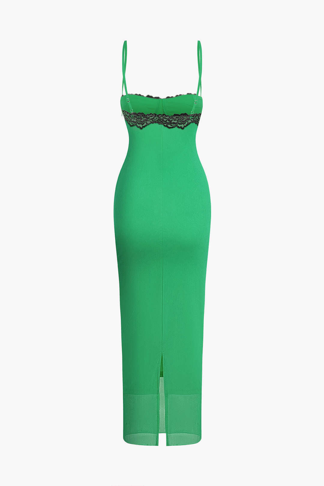 Vestido Midi Con Encaje Detallado Y Silueta Elegante Noche