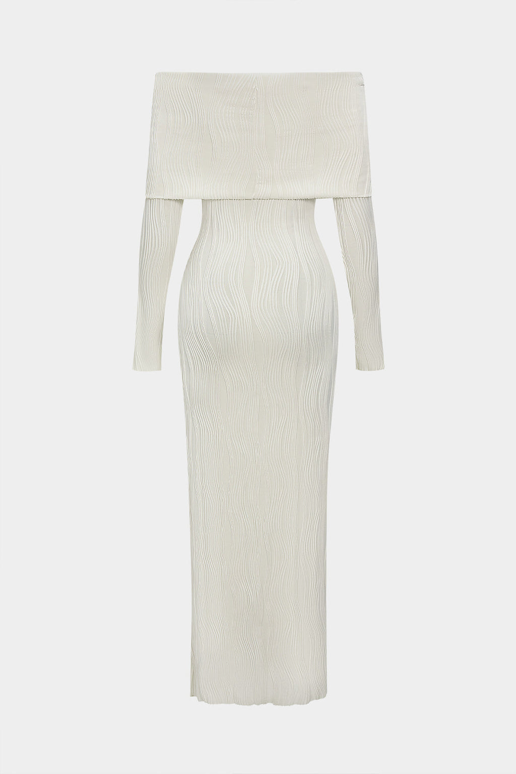 Off Shoulder Long Sleeve Maxi Dress