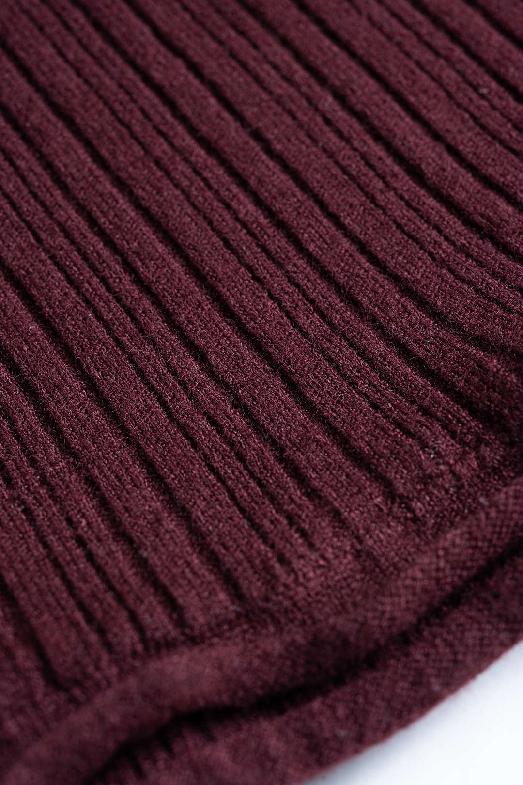 Knit Round Neck Tie-Back Scallop Edge Long Sleeve Dress