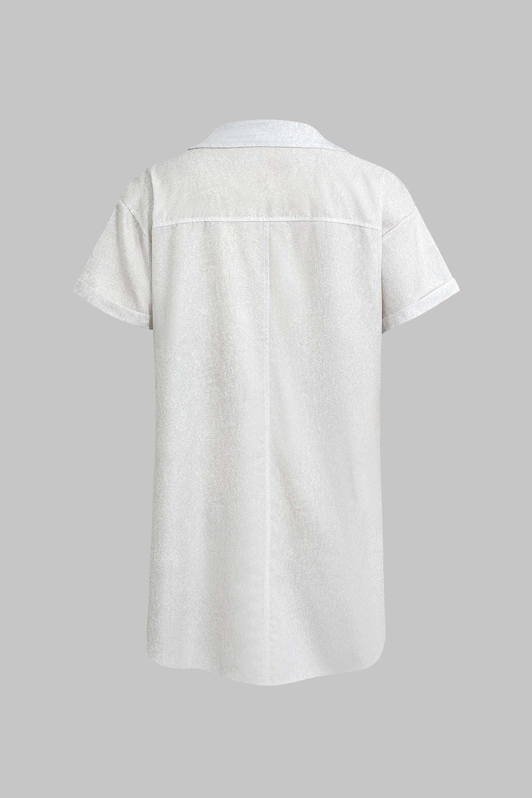 Camisa de Manga Corta con Nudo Frontal Impreso para Diario