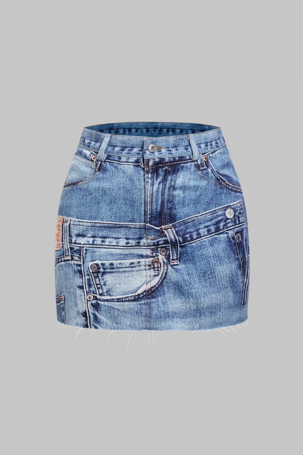 חצאית עם הדפס אבסטרקטי 