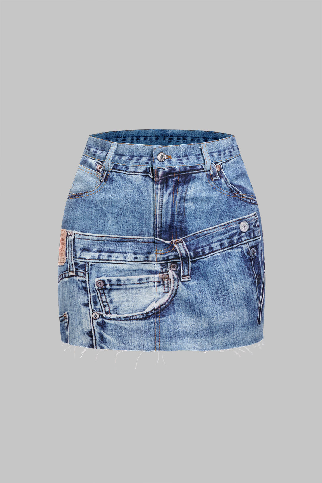 חצאית עם הדפס אבסטרקטי 