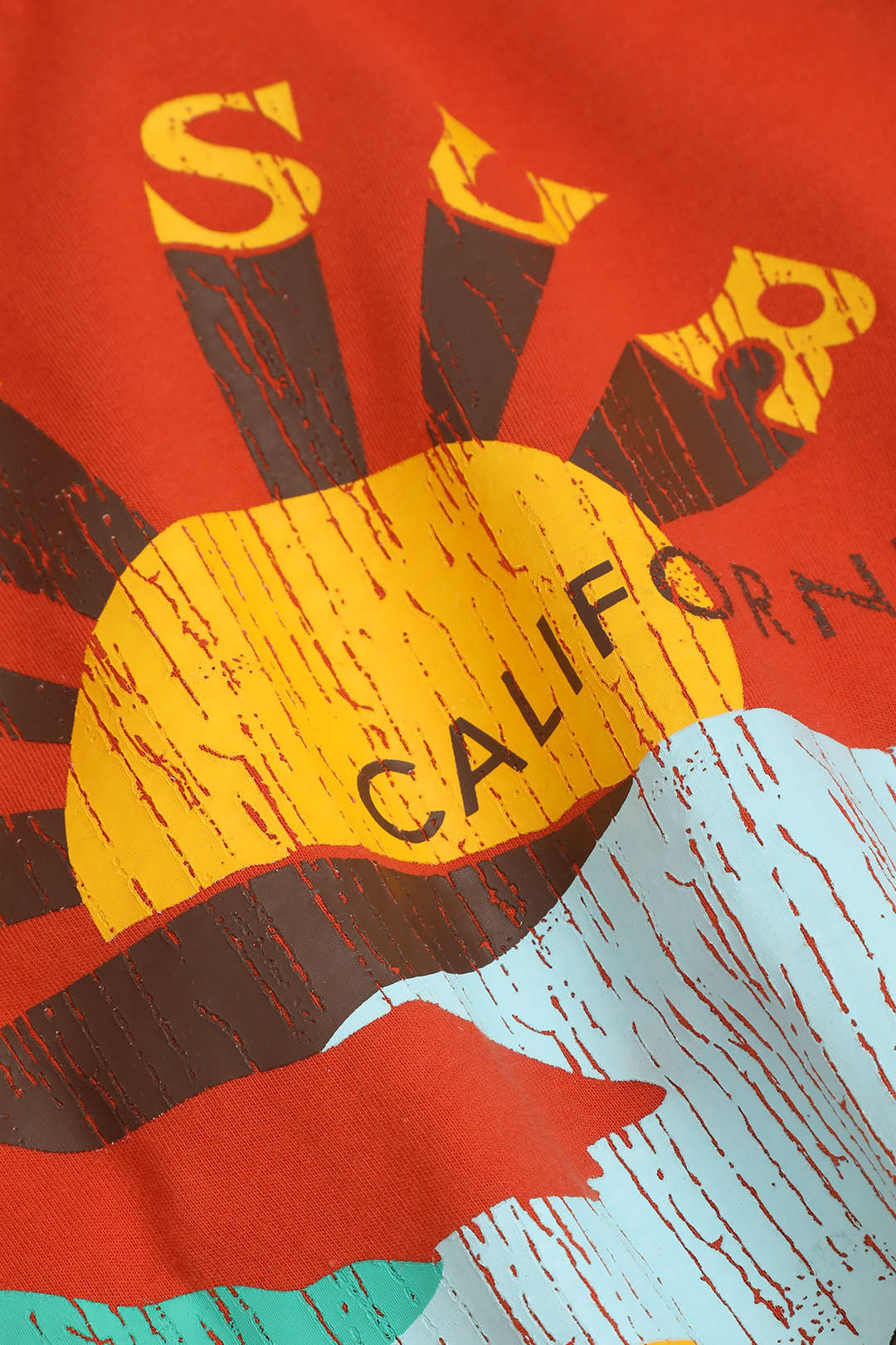 Camiseta De Punto Gráfica Big Sur Con Hombros Acolchados