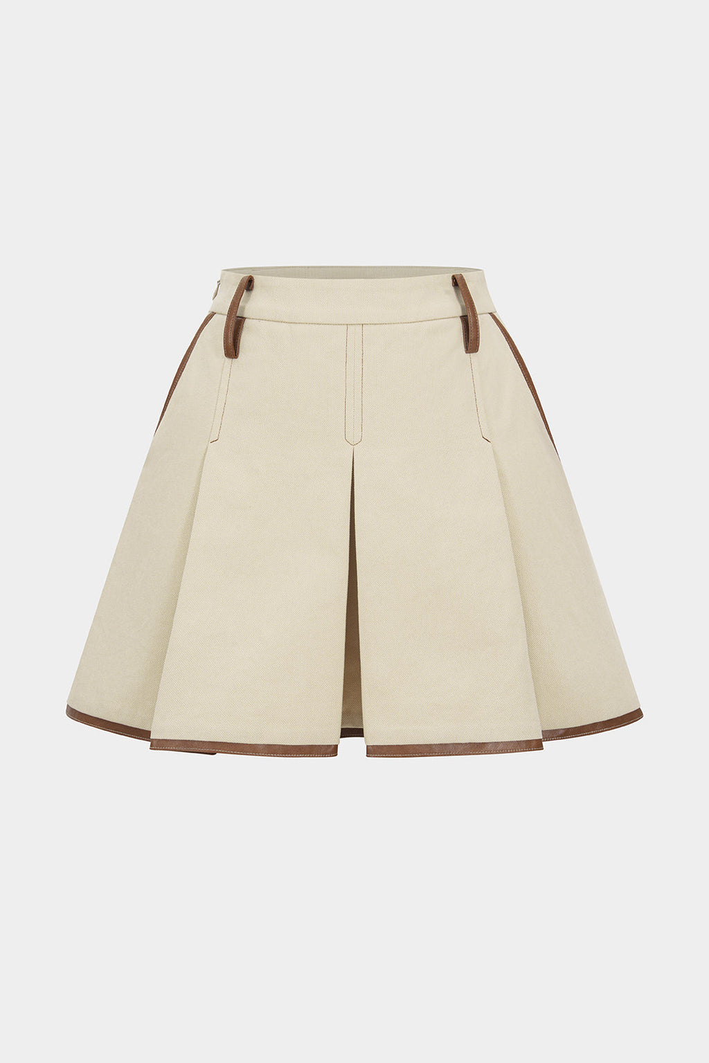 חצאית מיני קפלים מנוגדת 