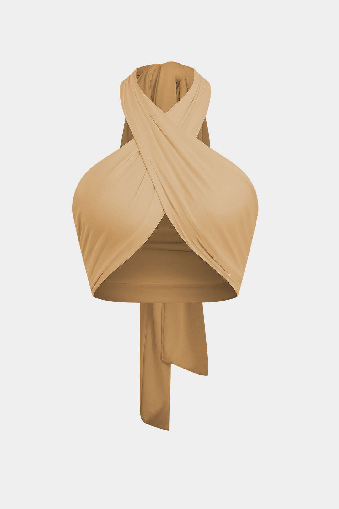 Top Halter Con Tirantes Espalda Cruzada Para Mujer Diario