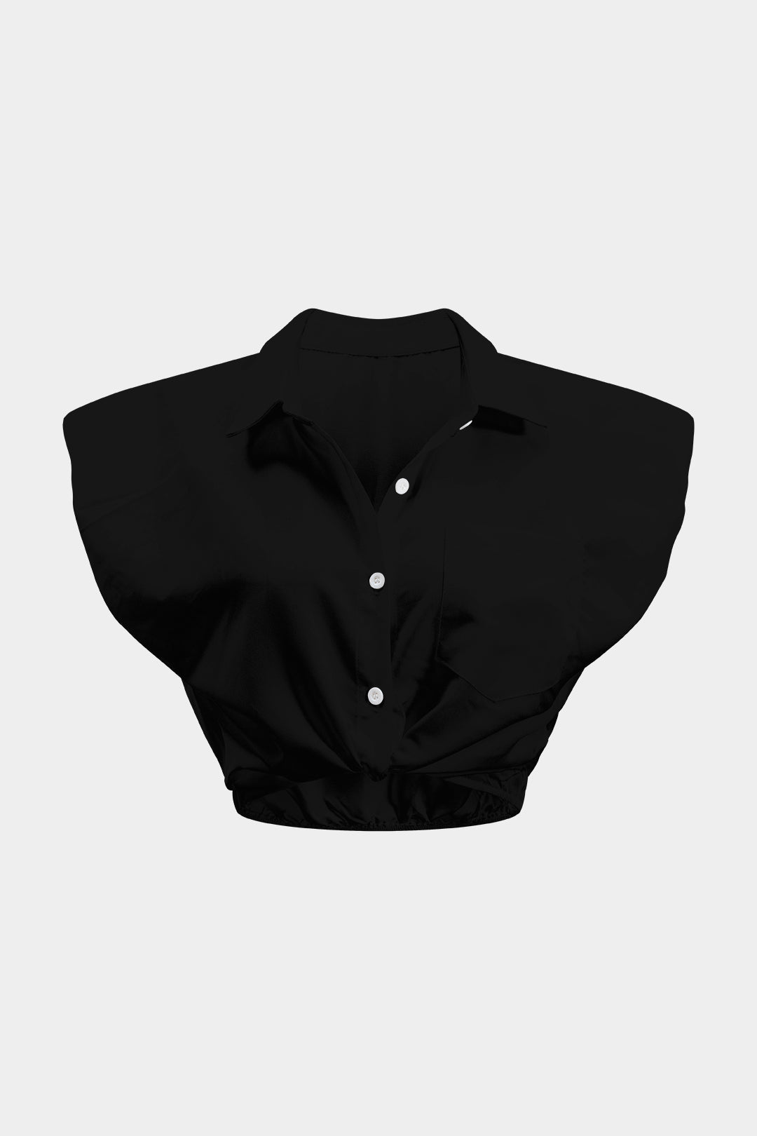 Camisa Lisa de Manga Corta para Uso Diario Elegante