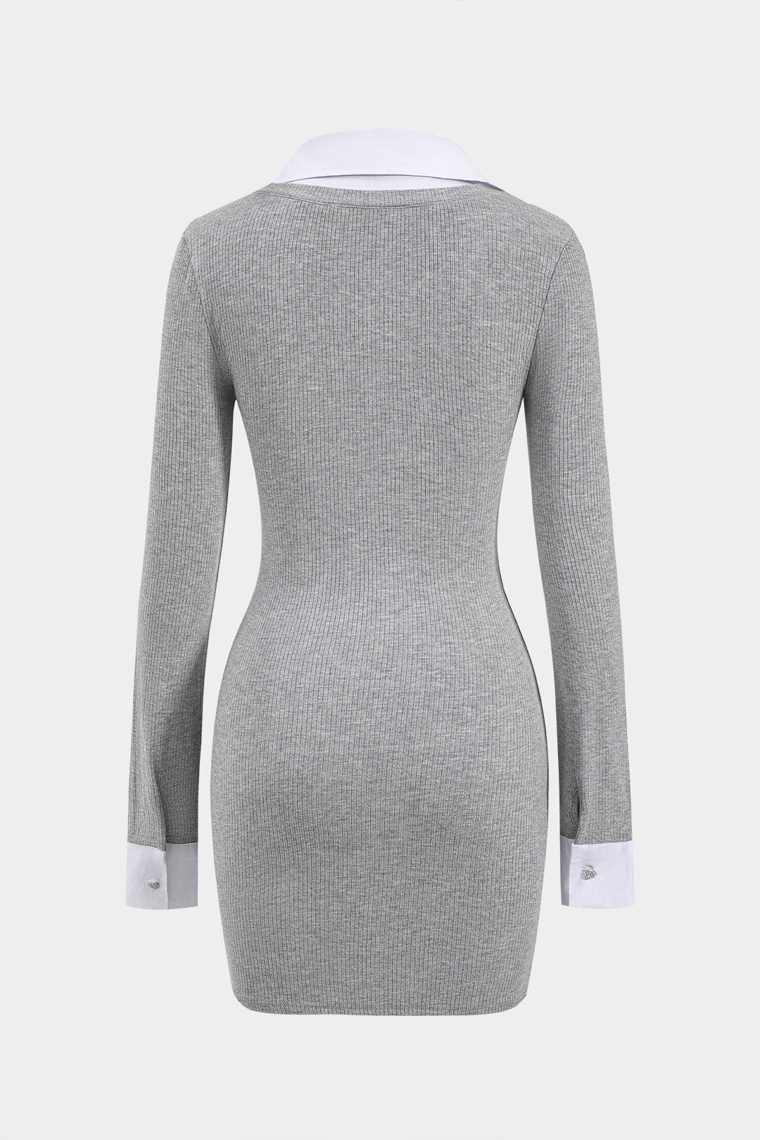 שמלת מיני עם טלאים ארוכות 