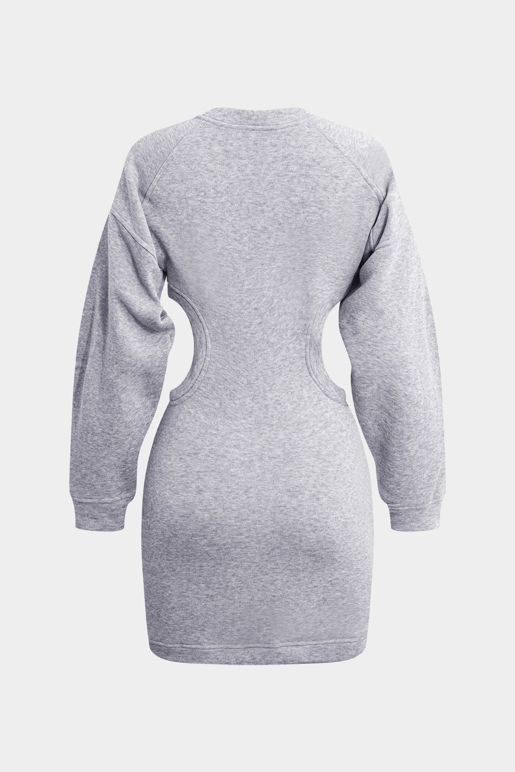 שמלת מיני עם שרוולים פנסים ומחשוף מותן 