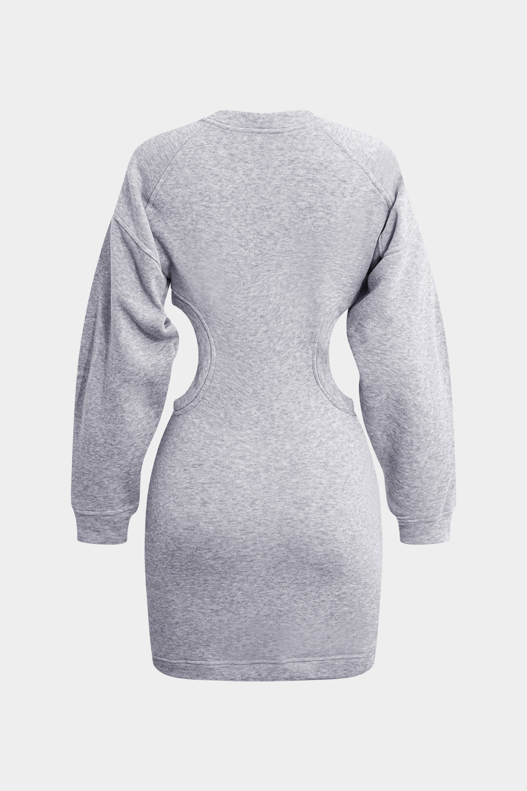 שמלת מיני עם שרוולים פנסים ומחשוף מותן 