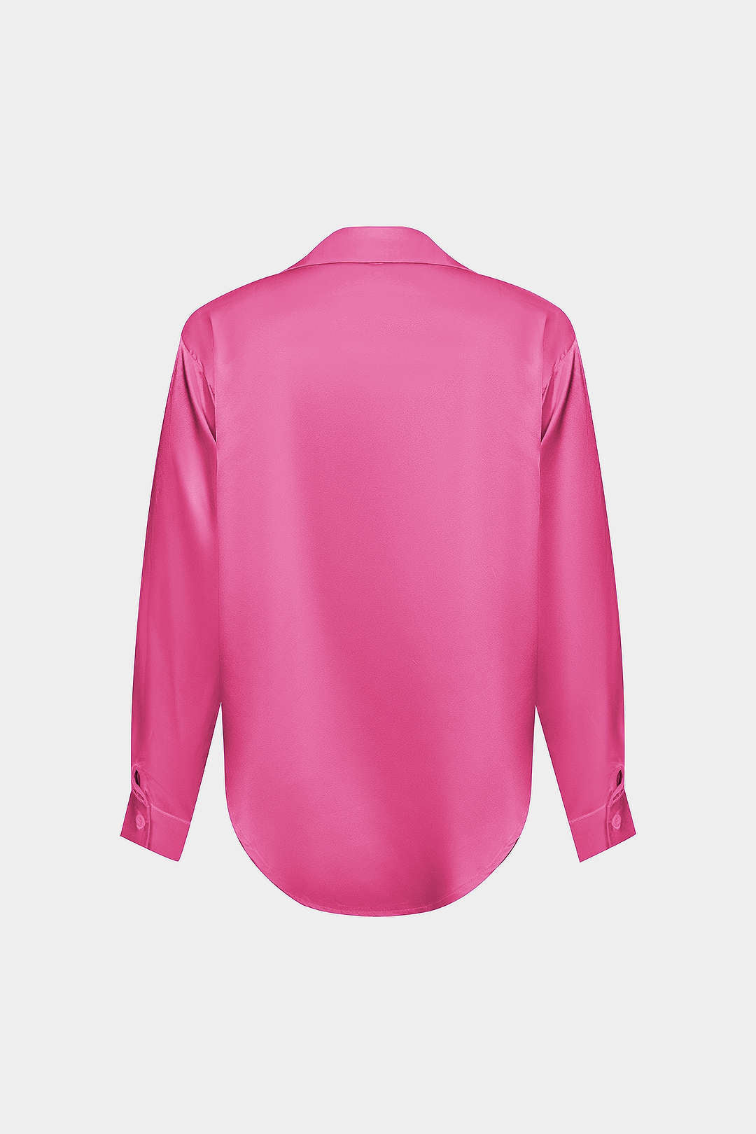 Camisa Satinada De Manga Larga Con Silueta Elegante