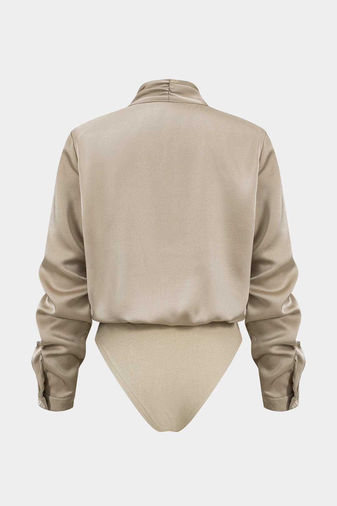 בגד גוף בסיסי עם שרוולים ארוכים מסאטן 