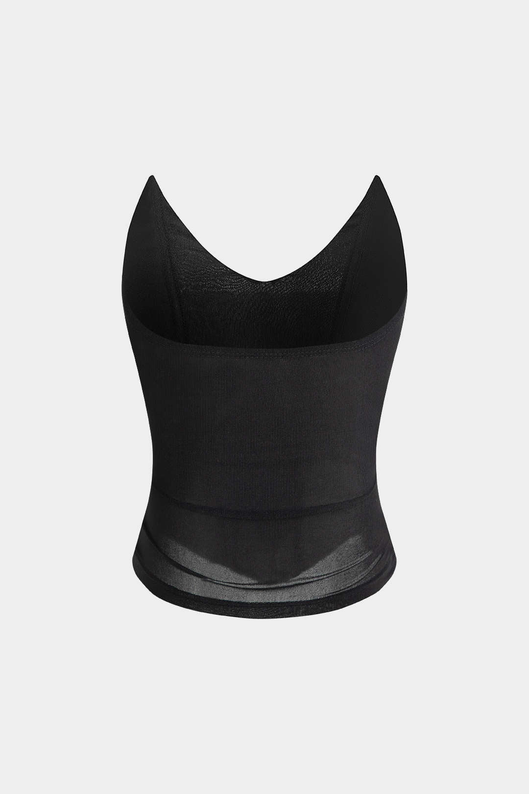 Blusa Sin Mangas Con Escote En V Y Silueta Elegante Ajuste
