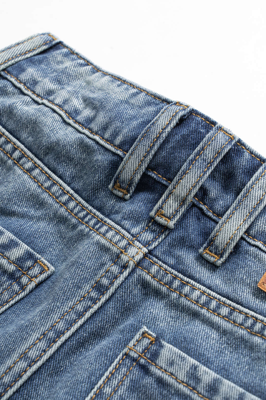 Falda Denim Lavado Con Bolsillos Para Uso Diario Casual
