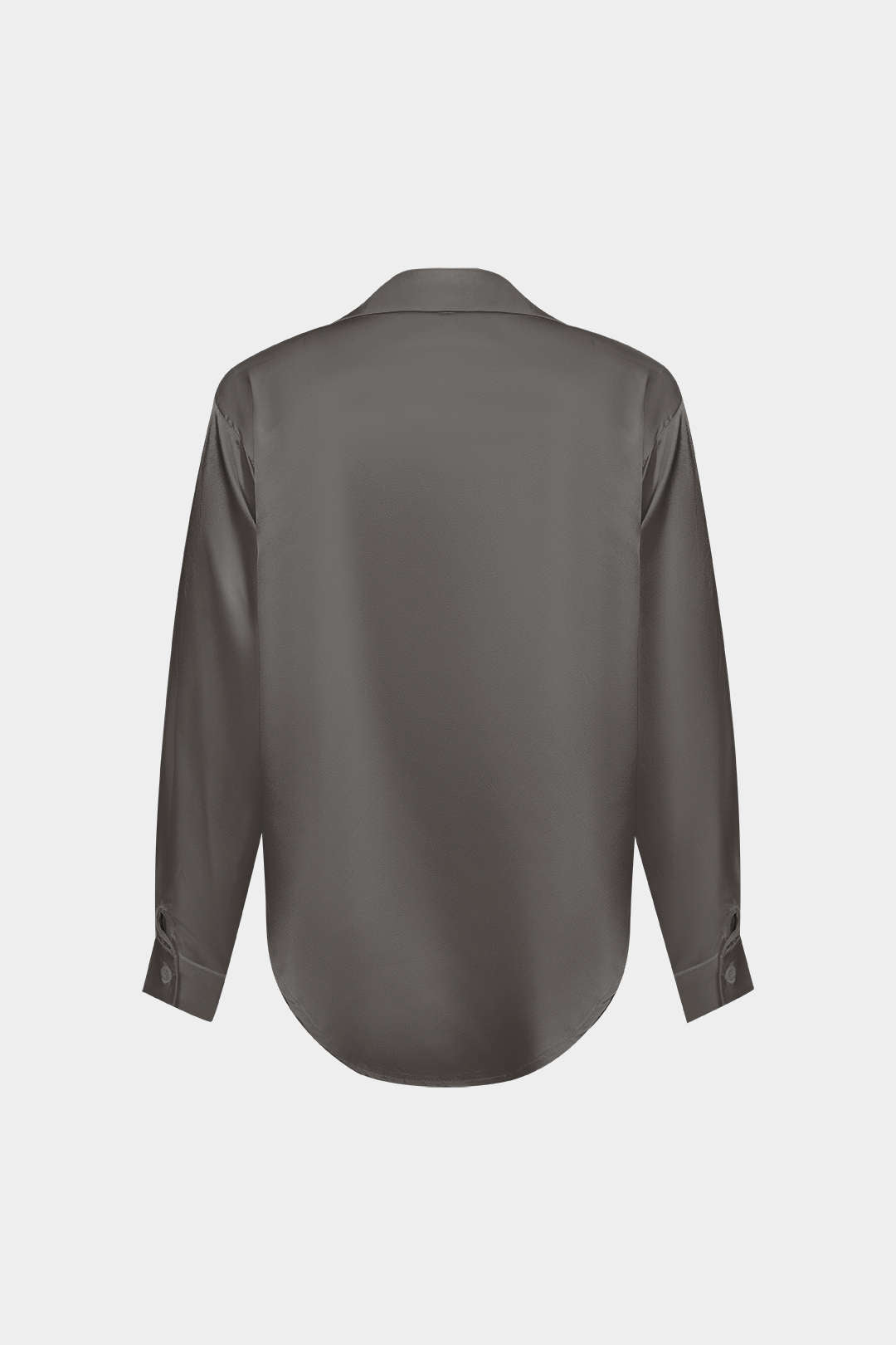 Camisa Satinada De Manga Larga Con Silueta Elegante