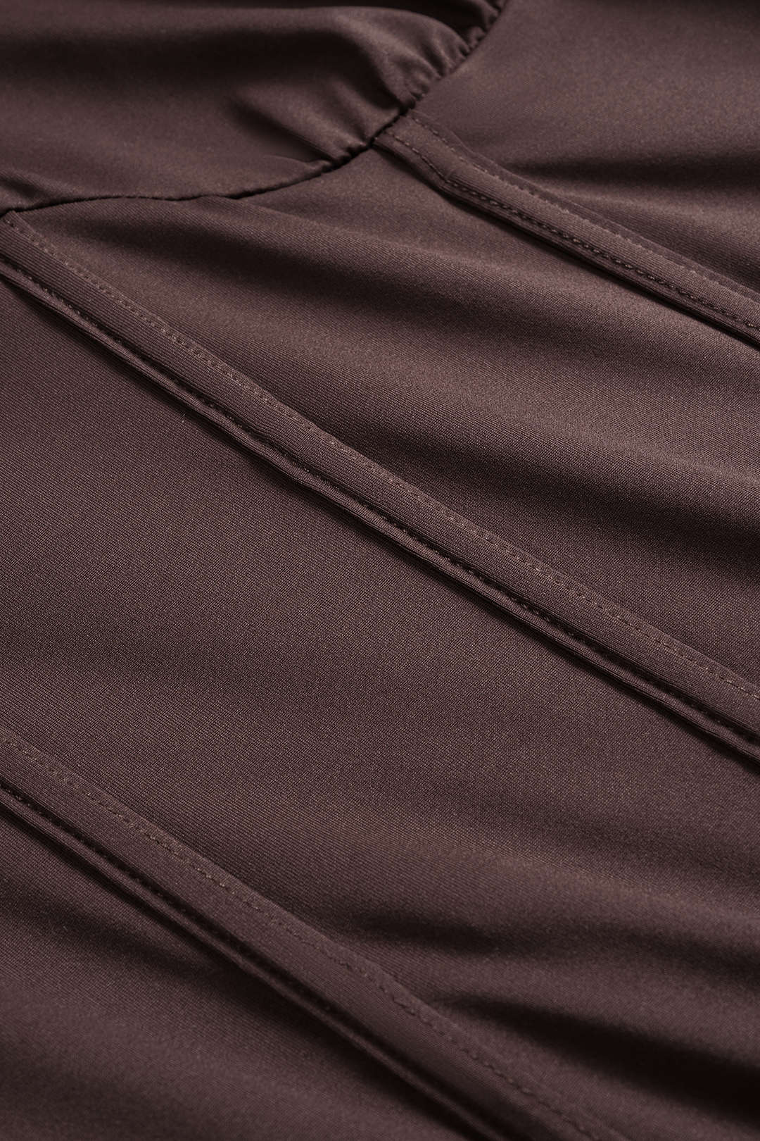 High Collar Corset Long-Sleeve Maxi Dress