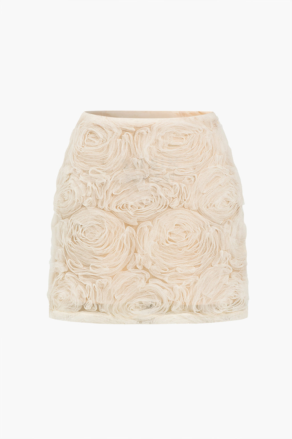 חצאית עם אפליקציות חלקות ומרקם 