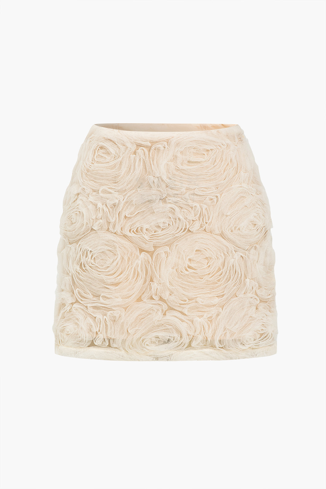 חצאית עם אפליקציות חלקות ומרקם 