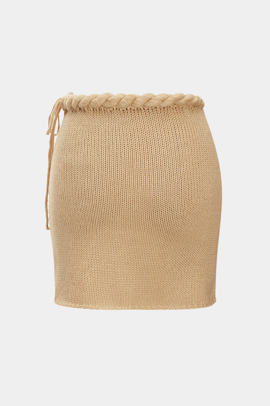 Falda Tejida Con Cordón De Silueta Elegante Y Fluida Suave