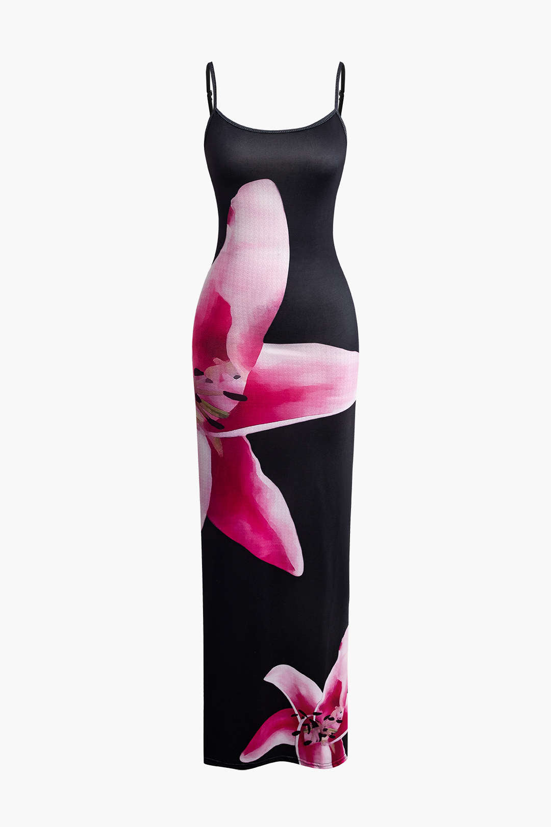 Vestido Maxi Con Tirantes Estampado Floral Elegante Verano