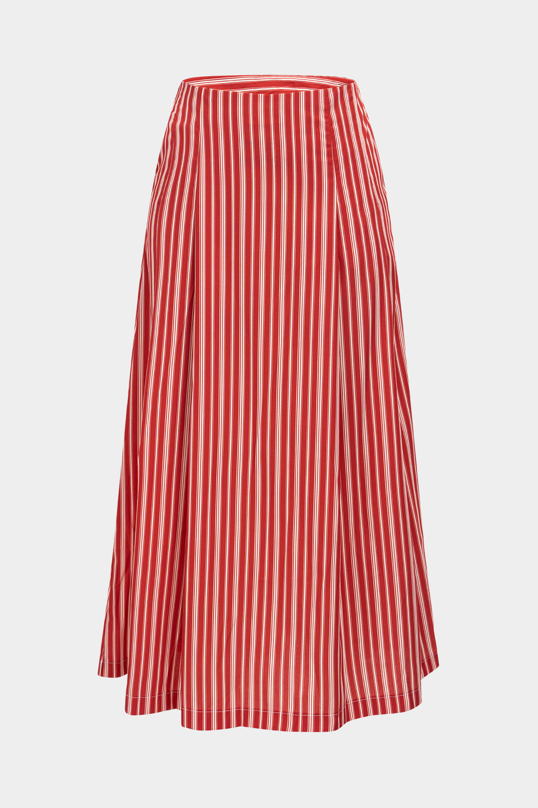 חצאית עם הדפס פסים וקשירה 