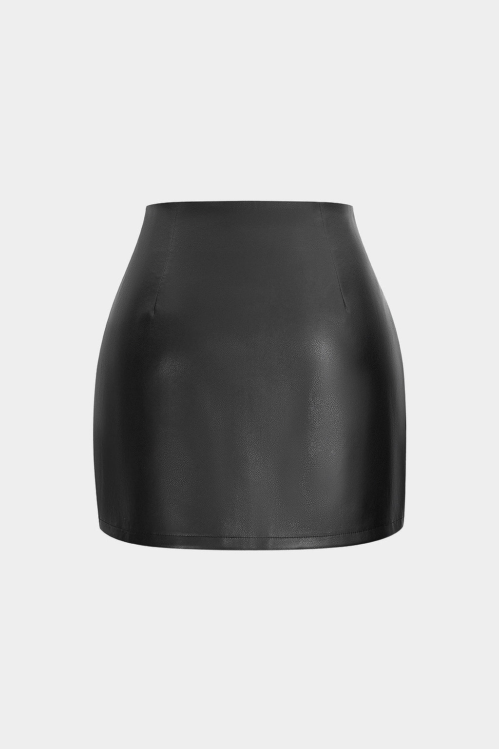 חצאית לולאות דמוית עור 