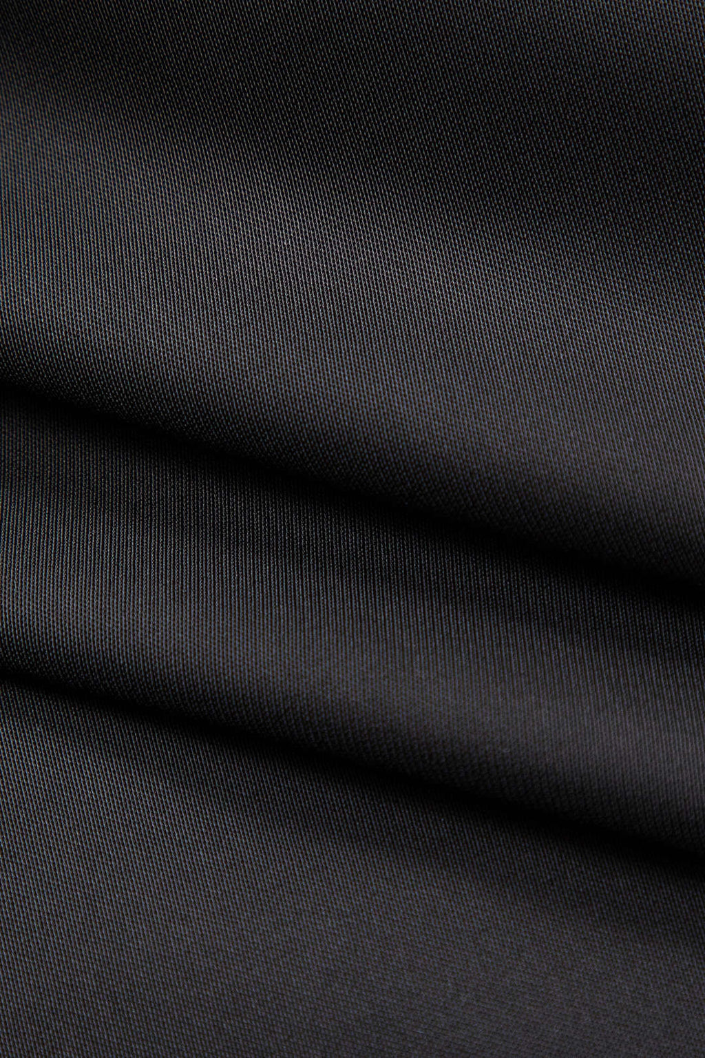 שמלת מיני עם שרוולים ארוכים, כפתורים ורוכסן, דמוי עור סאטן 