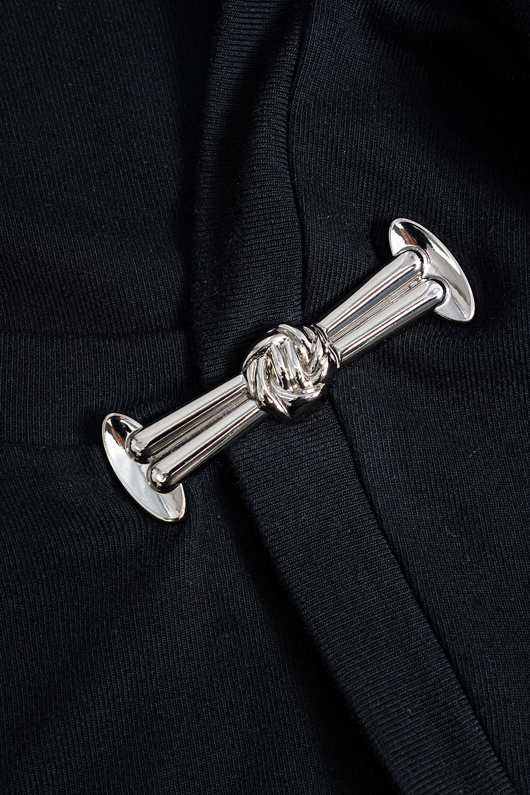 Satin Metallic Detail Patchwork Long Sleeve Mini Dress