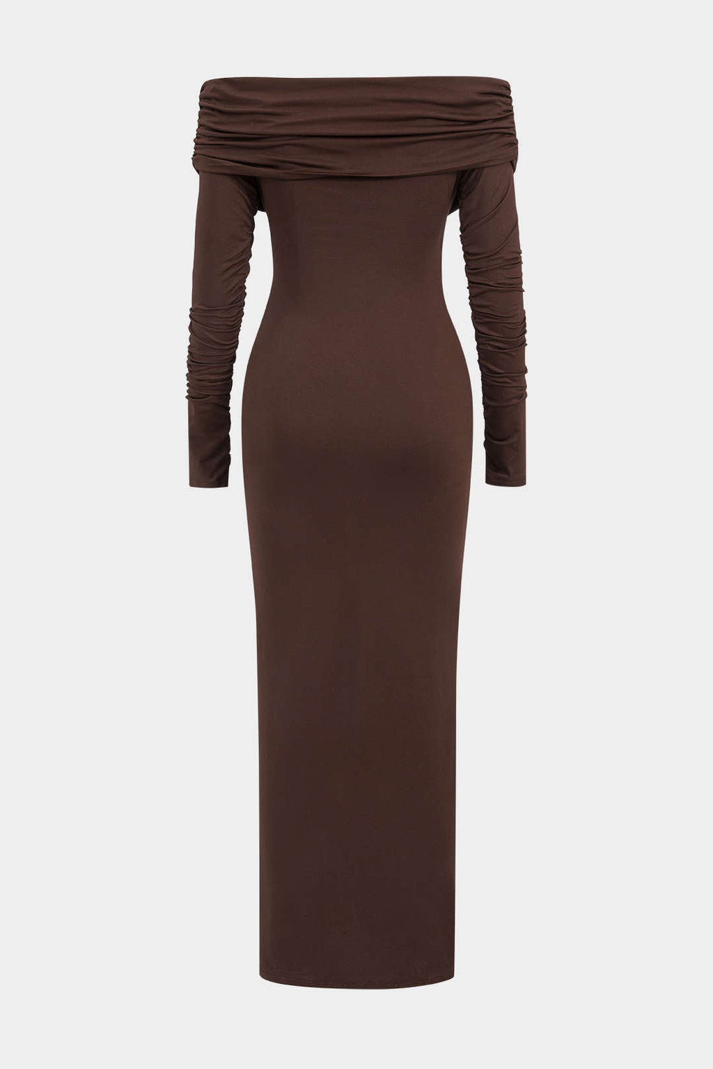 Vestido Maxi De Un Hombro Con Volantes Y Drapé Elegante