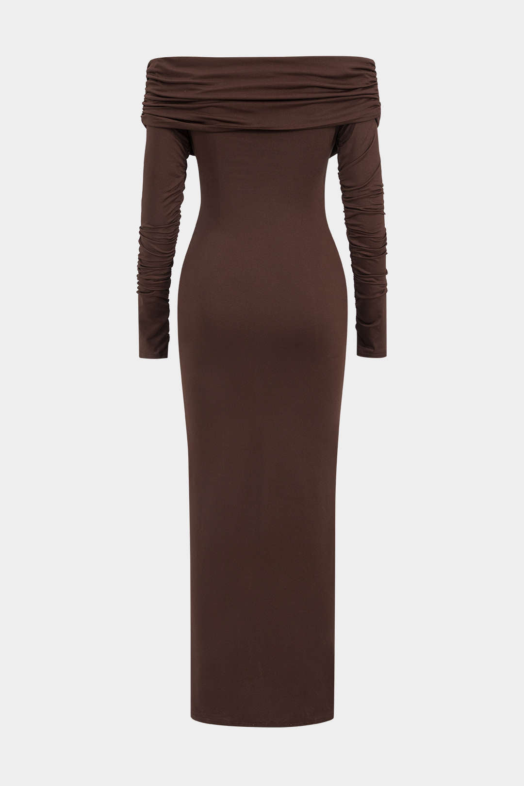 Vestido Maxi De Un Hombro Con Volantes Y Drapé Elegante