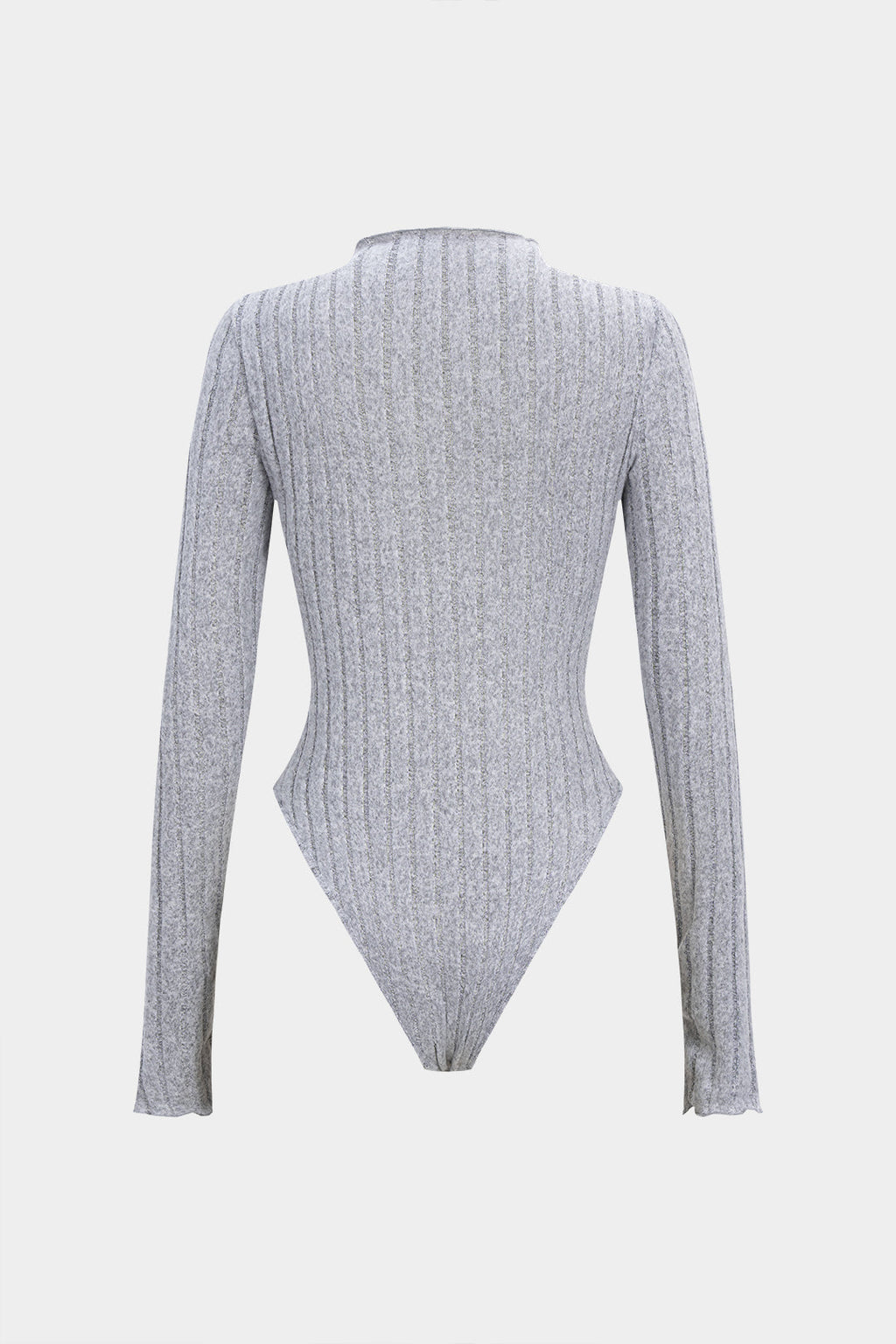 Scallop Edge Ribbed Long Sleeve Bodysuit