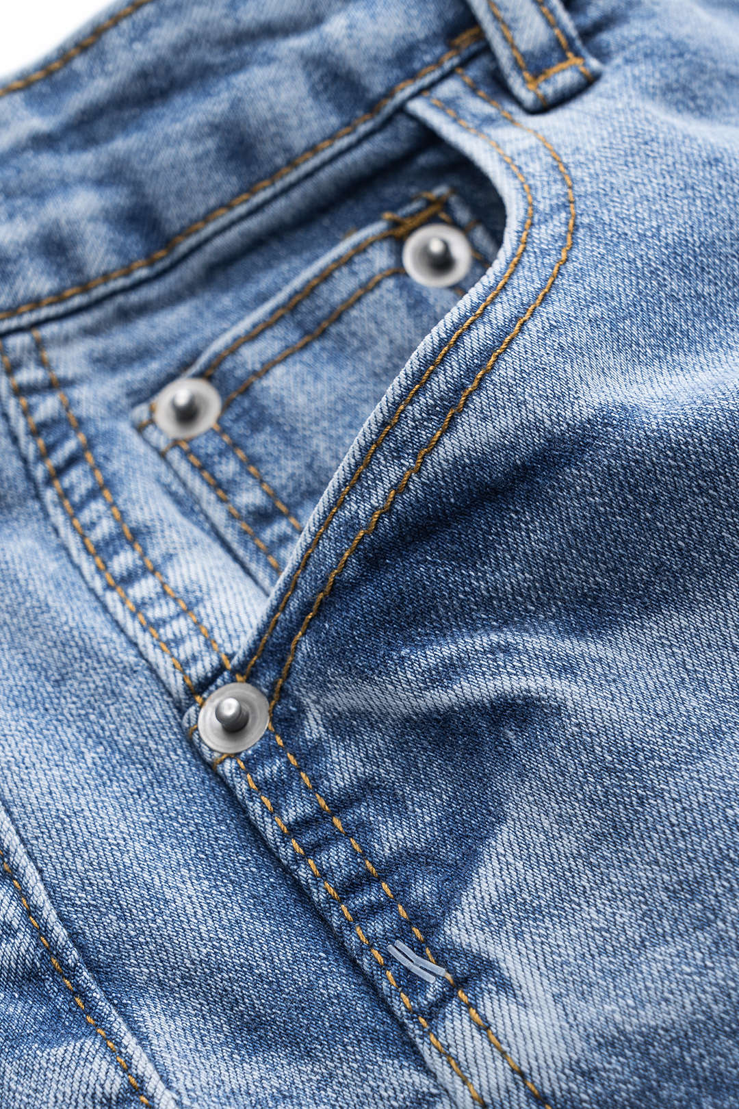 Pantalones Vaqueros Pierna Ancha Bolsillos Abotonados