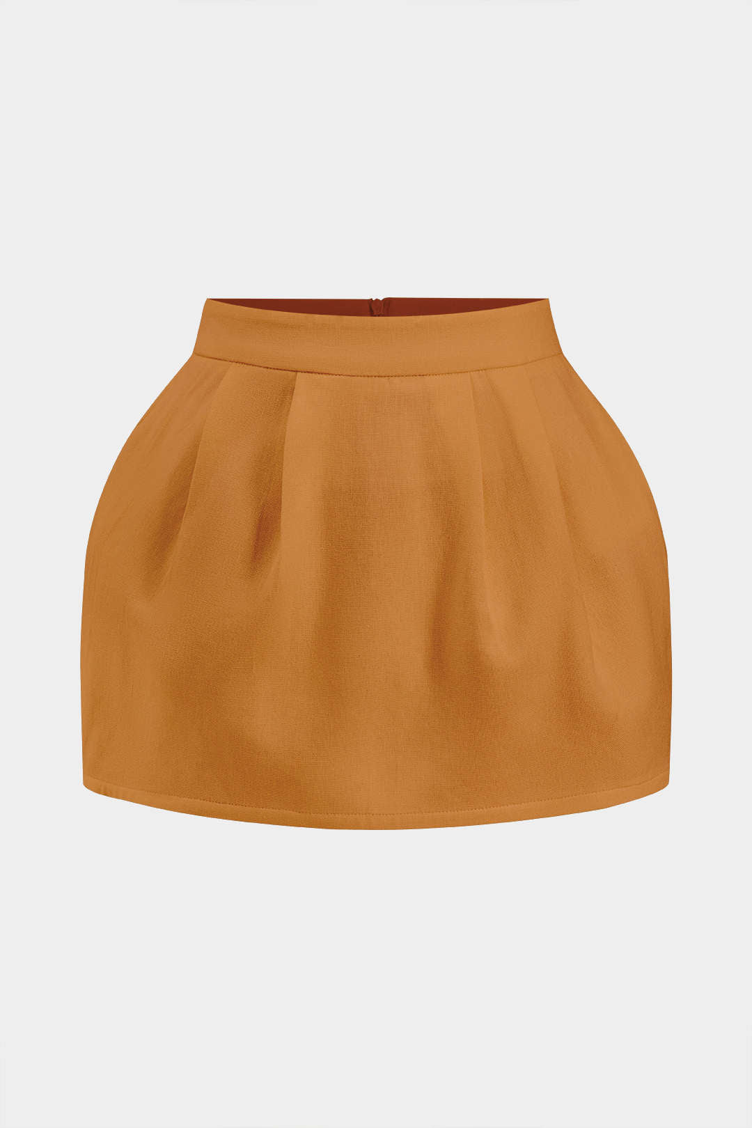 Falda de Lino con Volantes y Cremallera Minimalista
