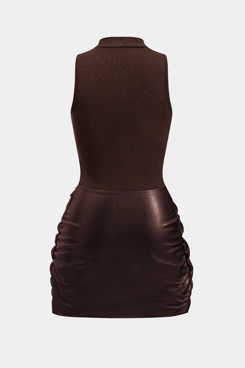 Vestido Corto Sin Mangas Con Lazo Delantero Mujer Elegante
