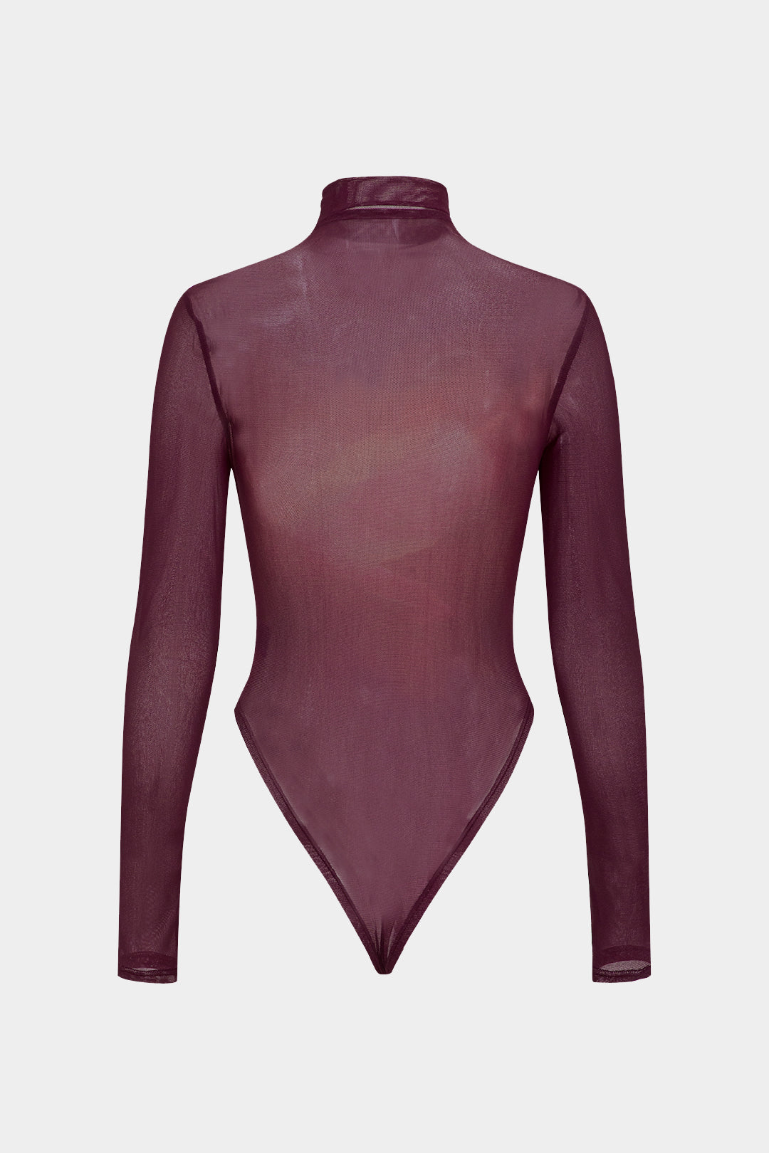Ombre Print Mesh Long Sleeve Bodysuit