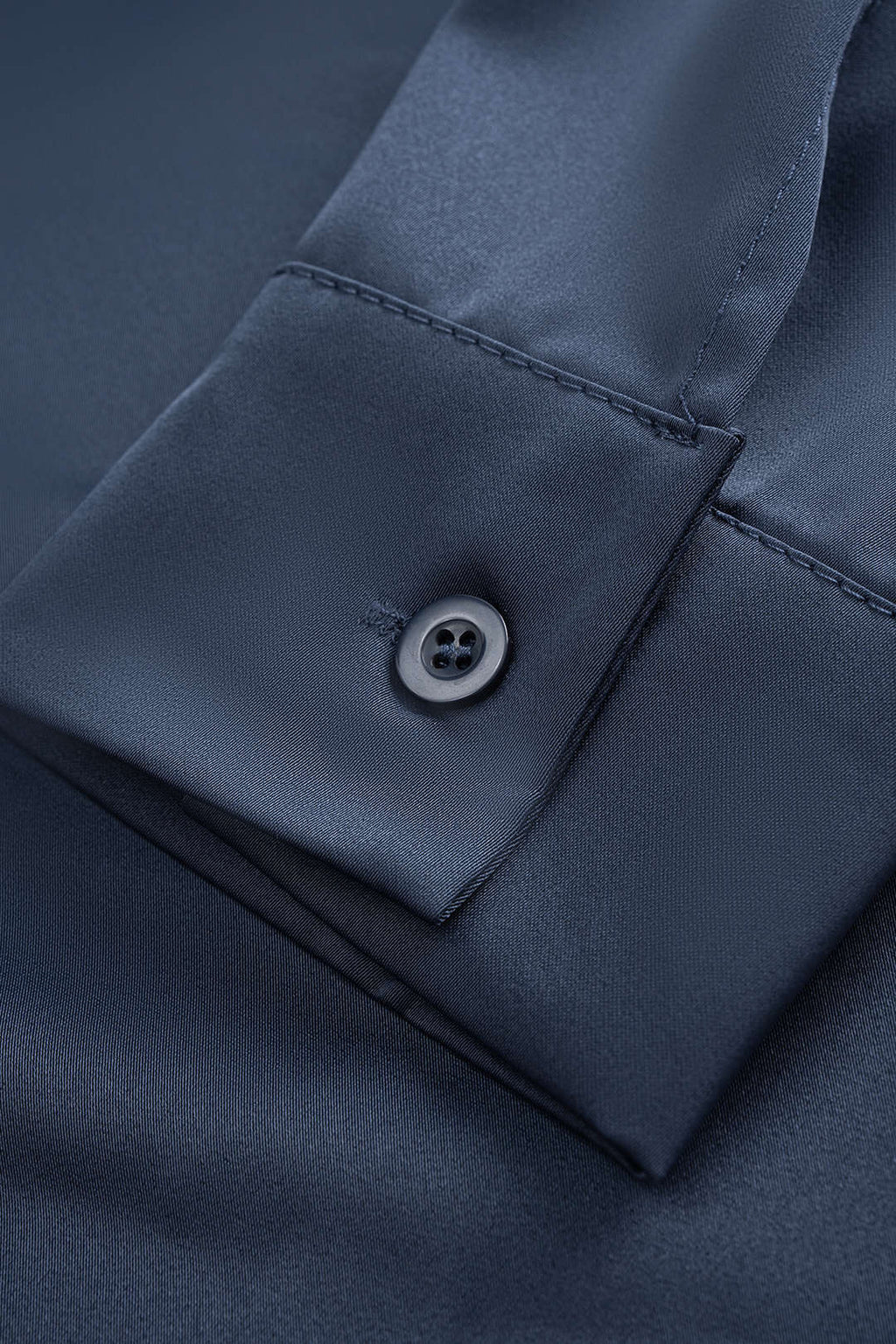 Satin Button Long-Sleeve Shirt