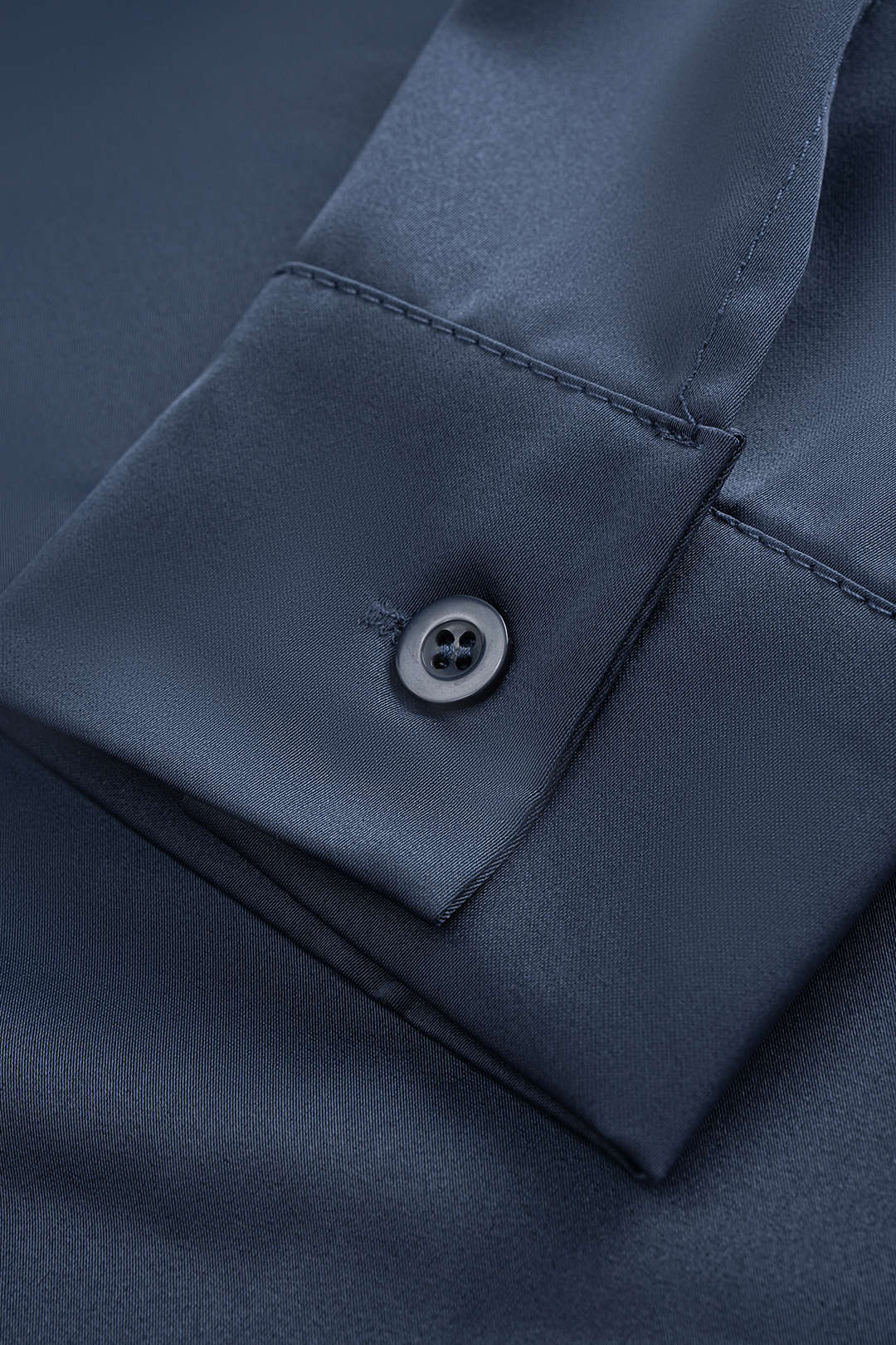 Satin Button Long-Sleeve Shirt