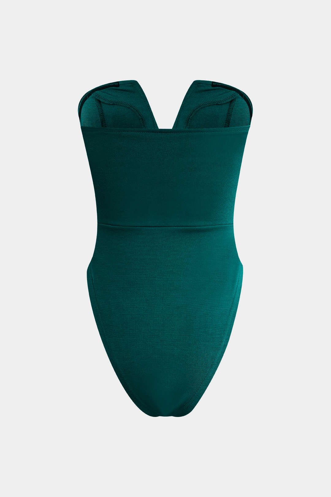 Bodysuit Sin Tirantes Escote En V Minimalista Diario