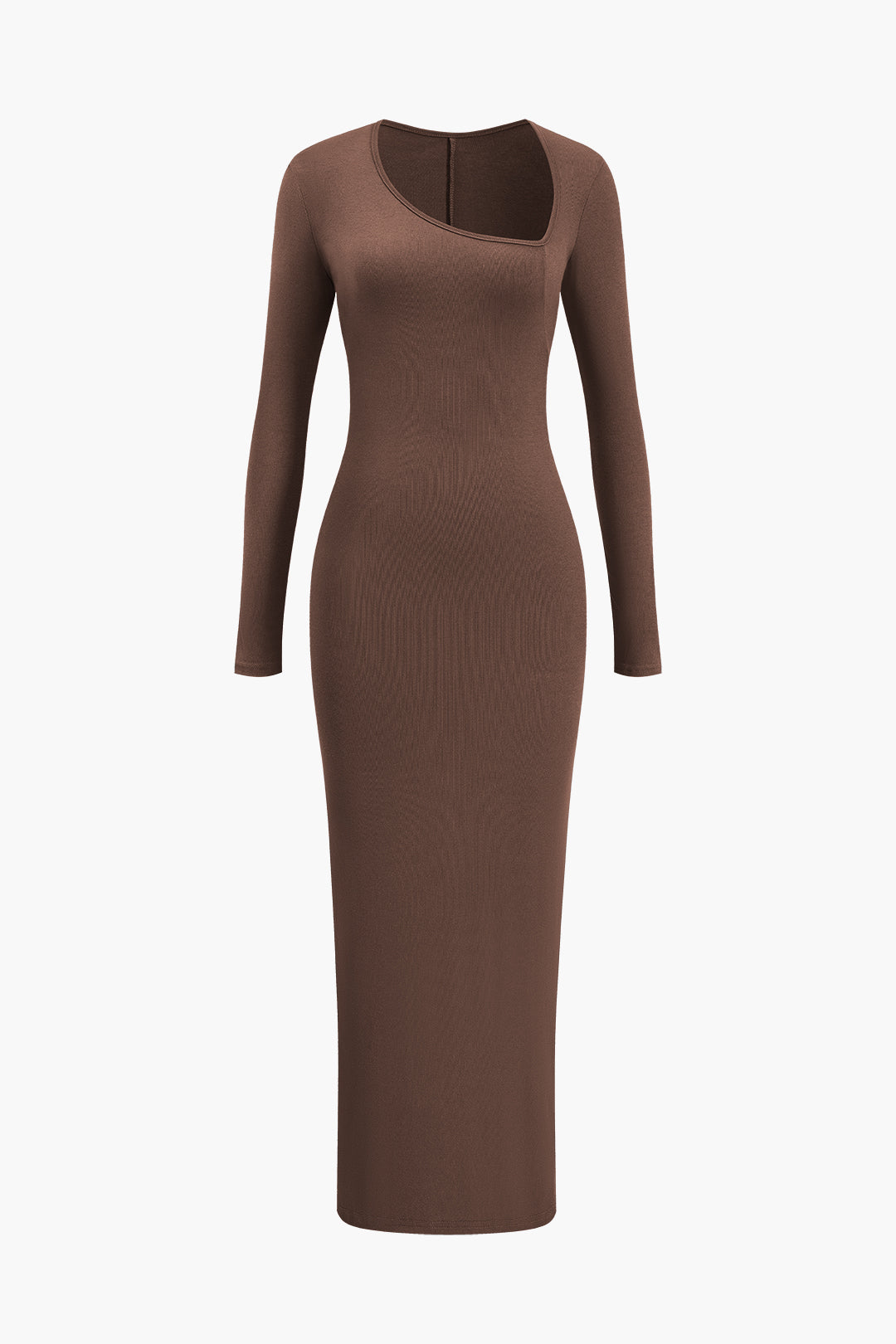 Vestido Maxi Con Escote Asimétrico Y Abertura Lateral