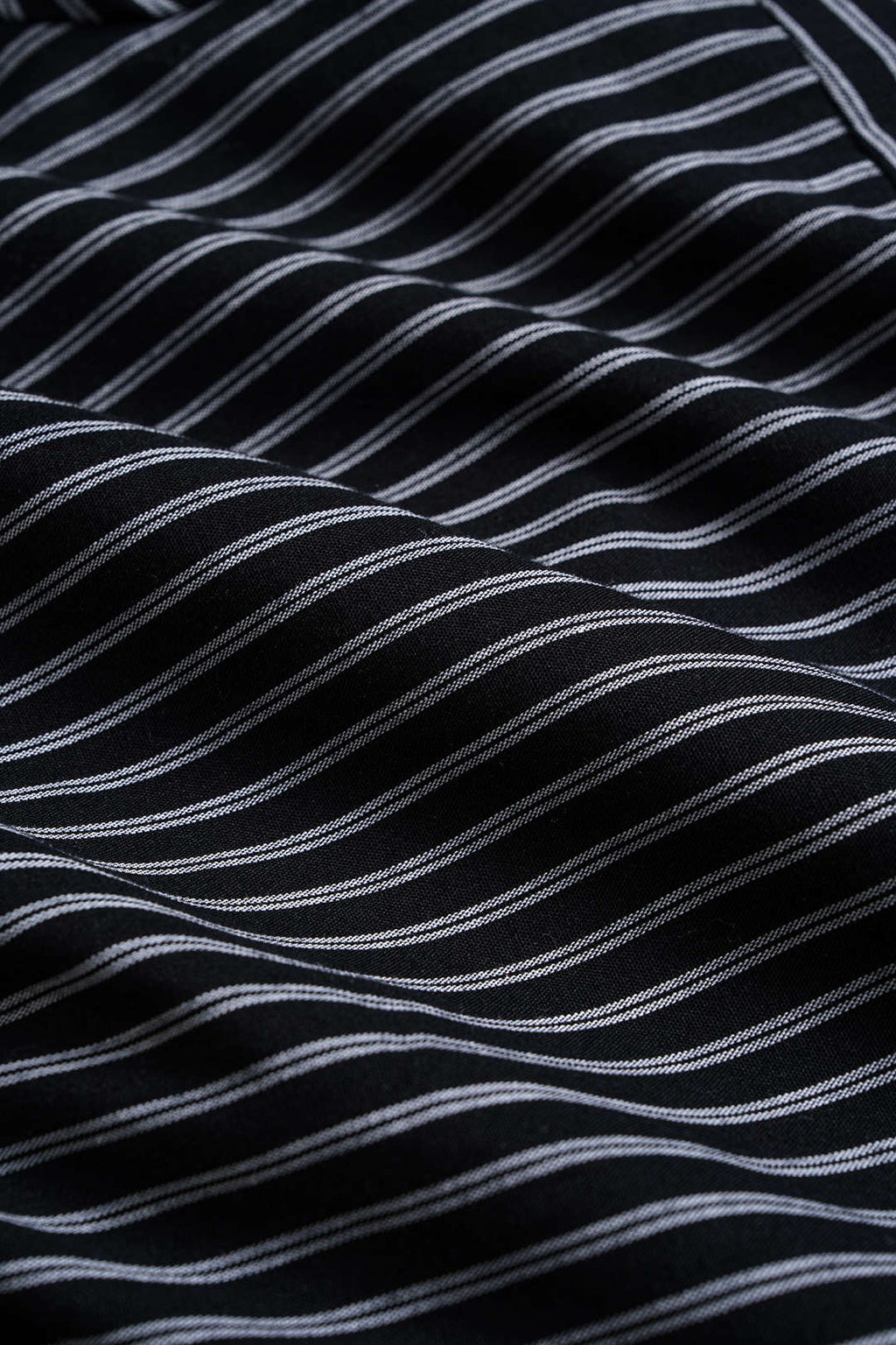 Stripes Print Asymmetrical Button Long-Sleeve Shirt