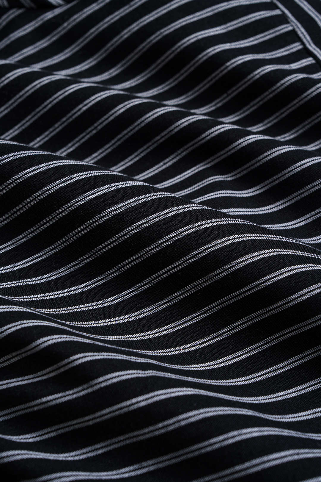 Stripes Print Asymmetrical Button Long-Sleeve Shirt