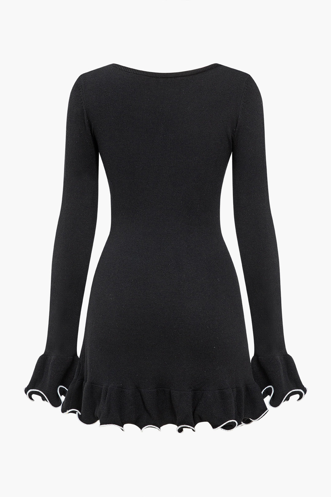 שמלת סריג עם תפרים מנוגדים 