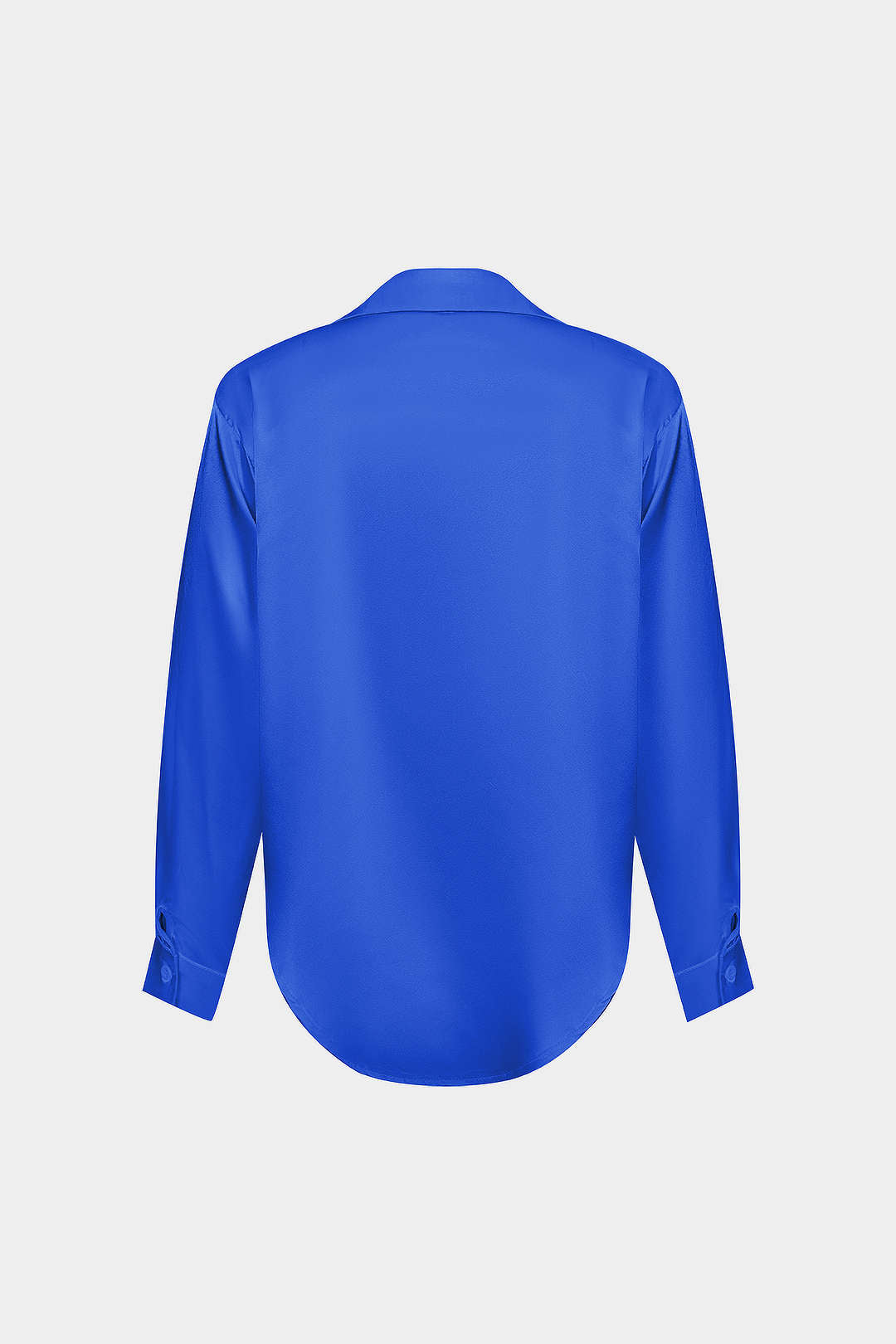Camisa Satinada De Manga Larga Con Silueta Elegante
