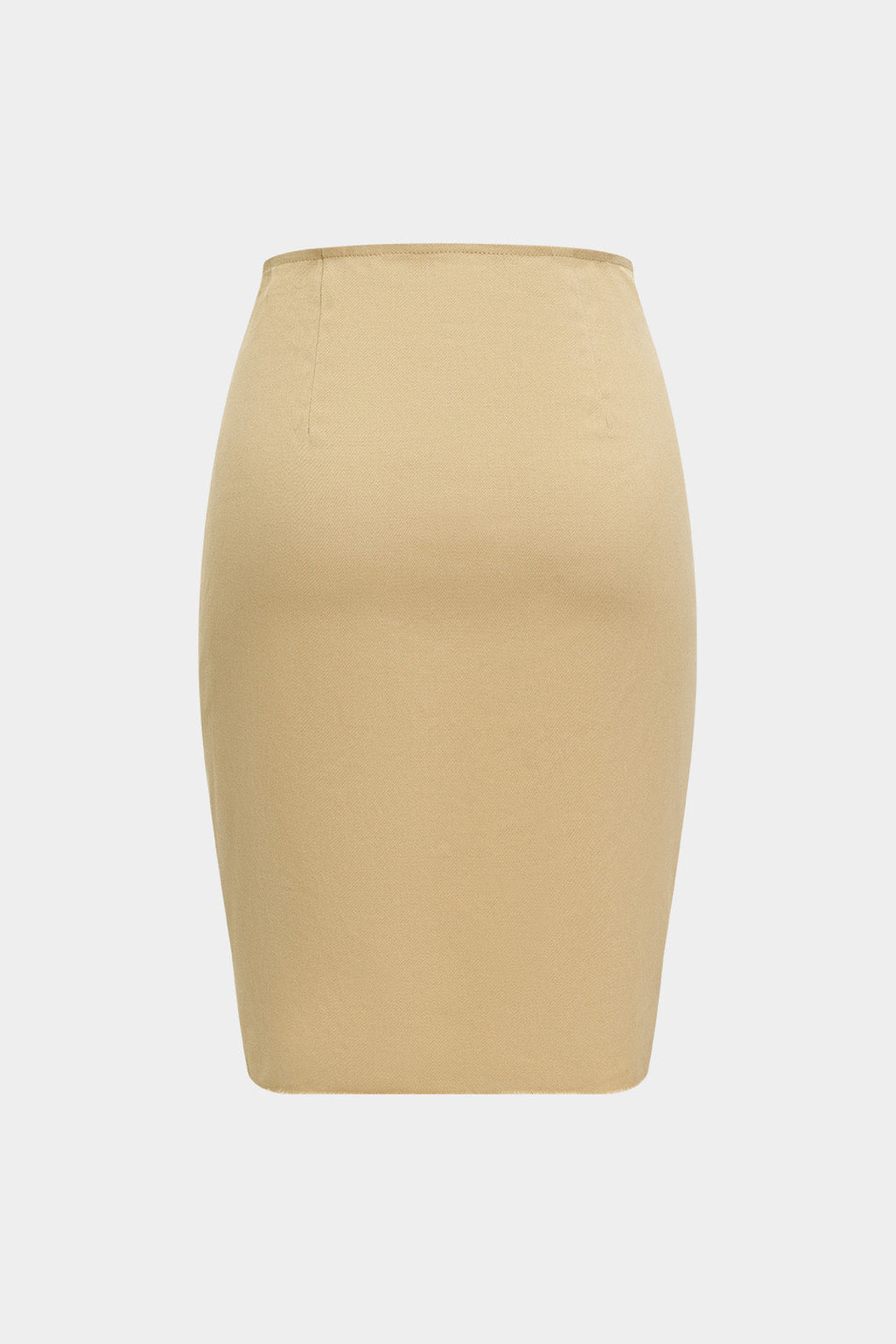 Asymmetrical Ruched Zipper Split Skirt