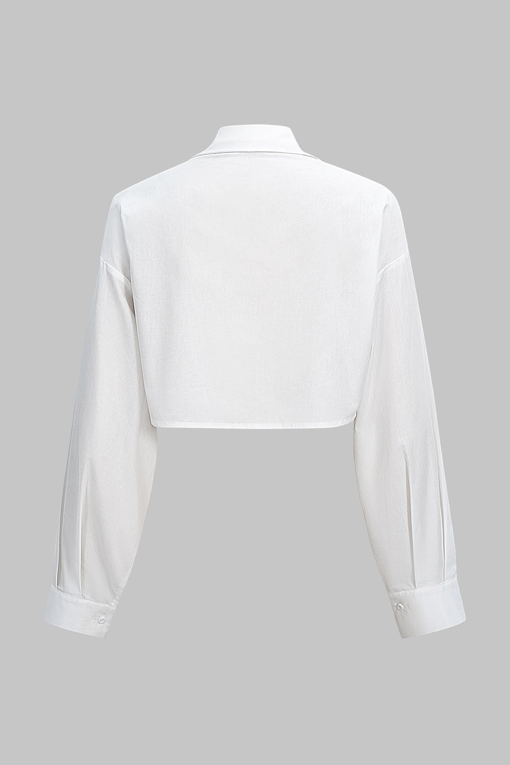 Solid Button Pocket Long-Sleeve Shirt