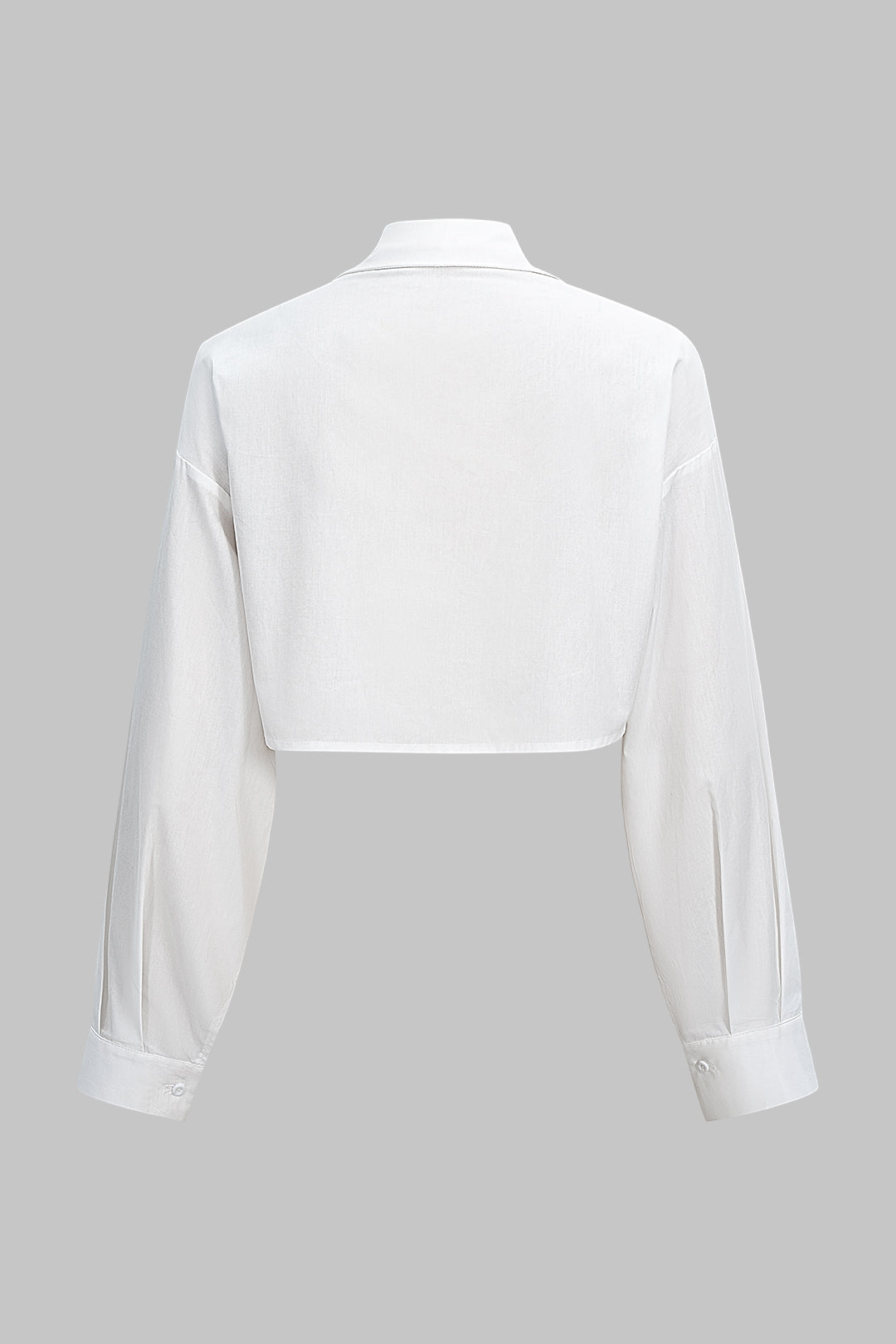 Solid Button Pocket Long-Sleeve Shirt