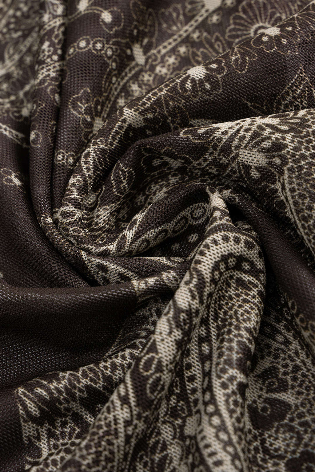 חצאית גבוהה עם רשת והדפס רטרו 