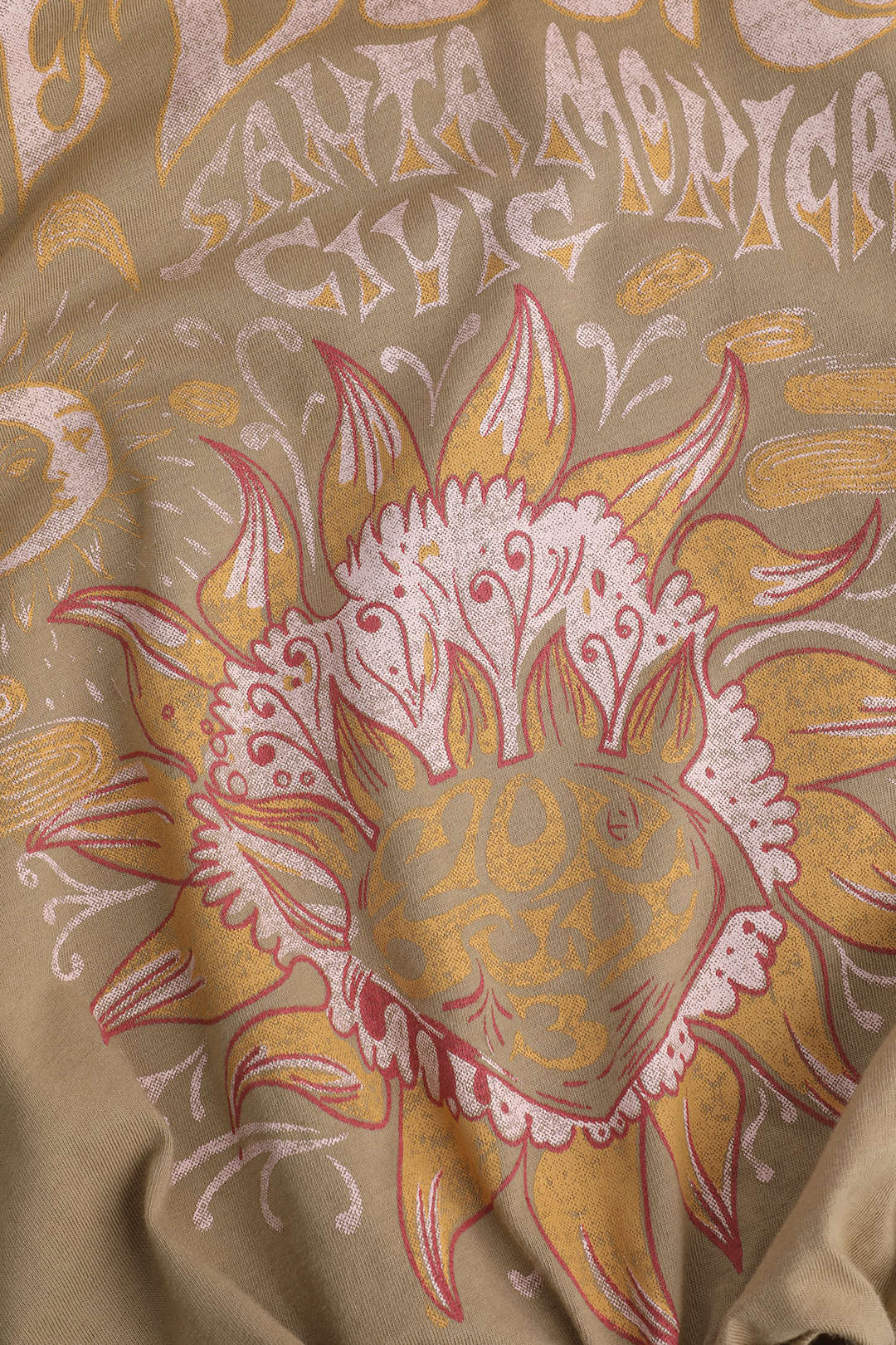 Camiseta Estampada Floral Con Borde Nudo Manga Corta