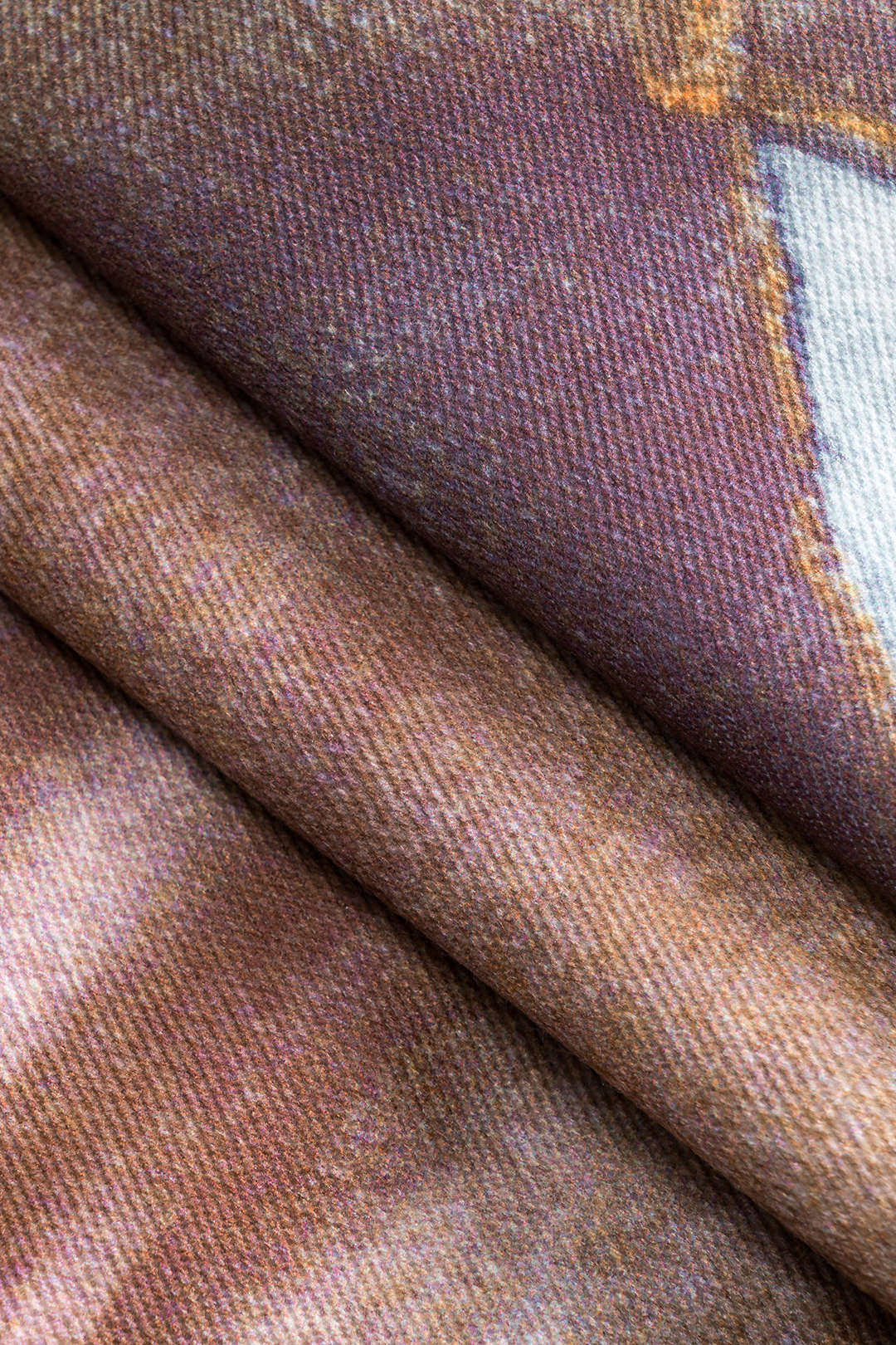 Abstract Print Ruched Button Pocket Skirt