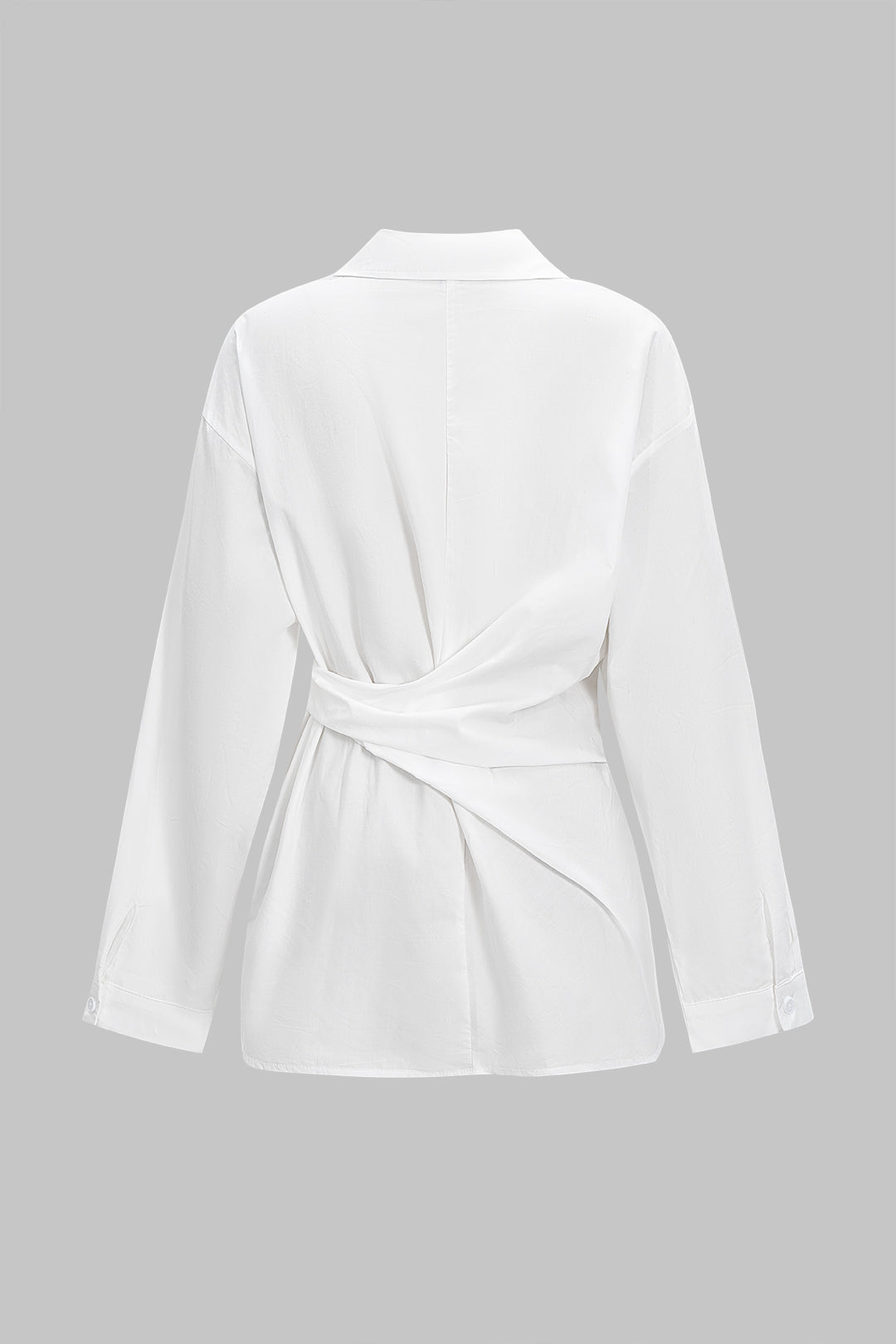 חולצה ארוכת שרוולים עם קשירה קדמית 